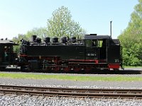 28.04.2018 Dampflok im Bahnhof Jonsdorf