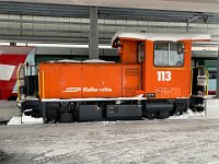 06.12.2020 RhBTm 2/2 113 im Bahnhof St. Moritz
