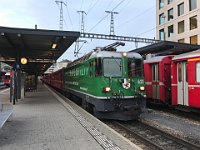 30.11.2018 RhB Ge 4/4 621 Lokomotive im Bahnhof Chur