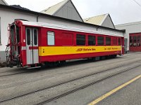 30.11.2018 RhB Xak 96501 Messwagen in der Werkstätte Landquart