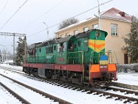 12.02.2018 Dieselokomotive im Bahnhof Vasilyevka Tavrichesk