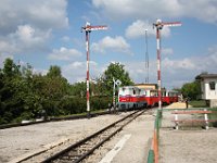 30.04.2017 Kindereisenbahn Budapest Einfahrt Gegenzug